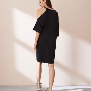 Lou & Grey Signaturesoft Dress with Tie Shoulder Black Size Medium Very Soft!